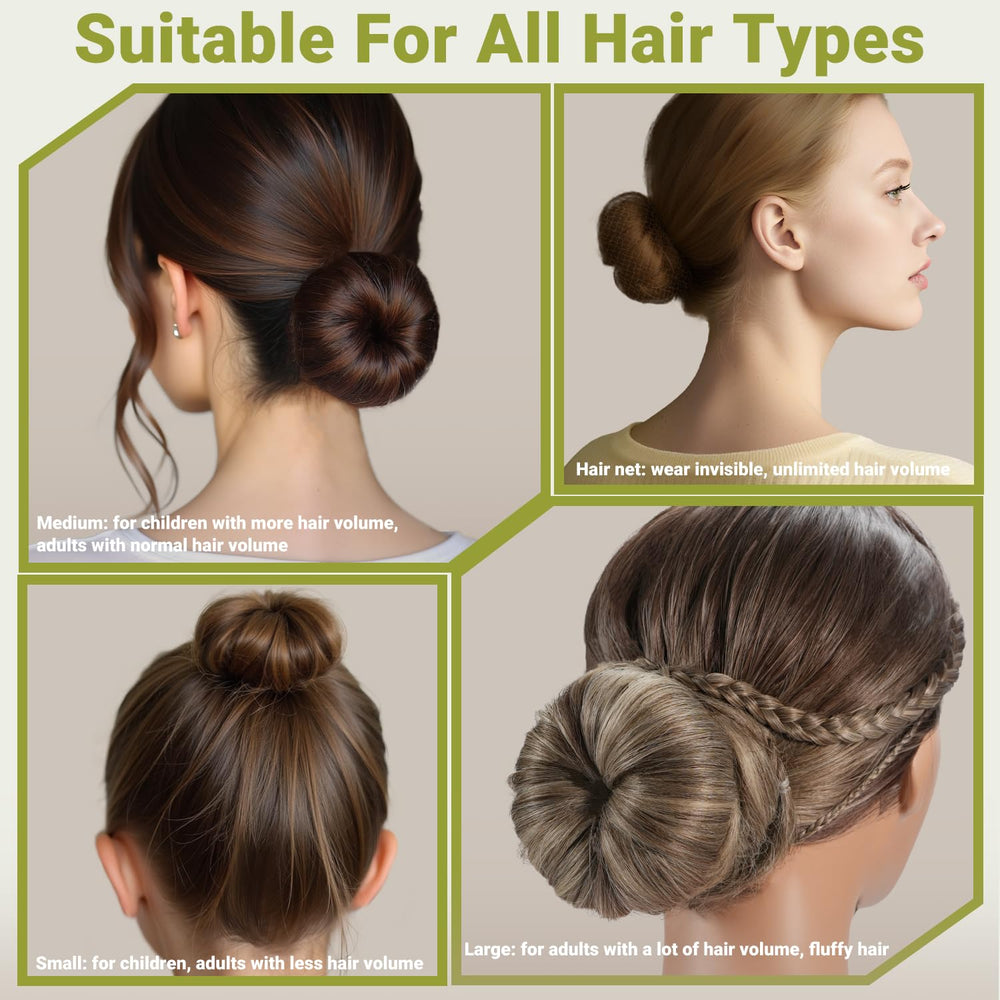 TsMADDTs chignon donut petit ensemble – idéal pour cheveux fins et looks rapides