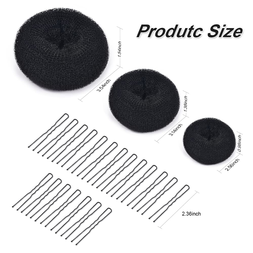 TsMADDTs chignon-donut-trois-tailles-noir convient à diverses textures capillaires.