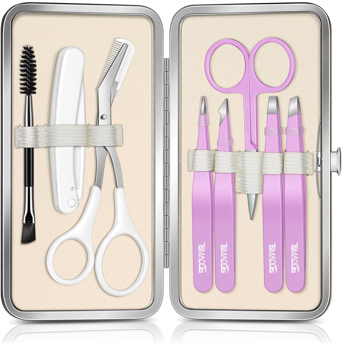 TsMADDTs ensemble 8 en 1 pour sourcils, outil polyvalent pour une mise en forme rapide.
