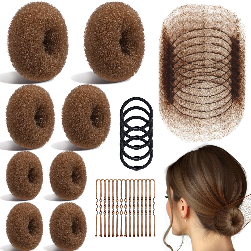 TsMADDTs ensemble chignons donut – fixation rapide pour coiffure élégante sur scène