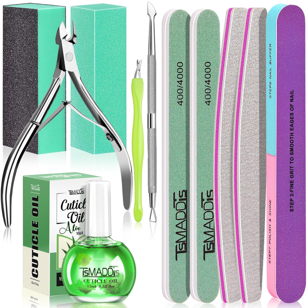 TsMADDTs kit cuticule lime ongles: ensemble complet pour une manucure précise à domicile.