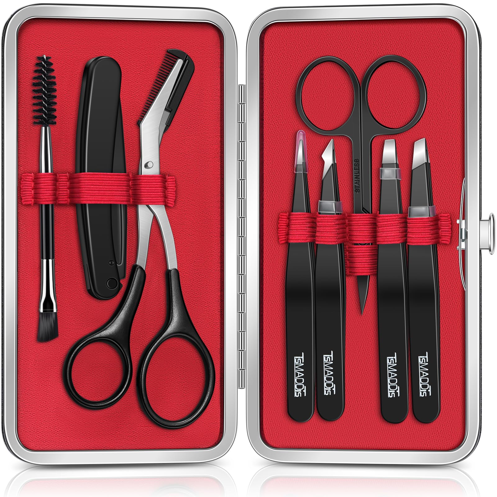 TsMADDTs kit 8 en 1 pour sourcils, outil précis pour la mise en forme
