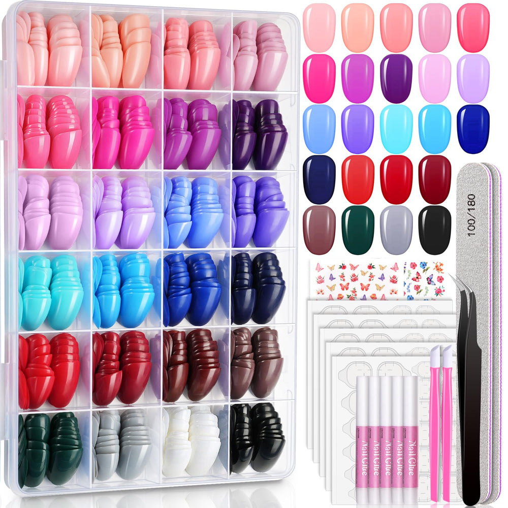 TsMADDTs onglets à poser ovales courts, palette colorée pour un style personnalisé.