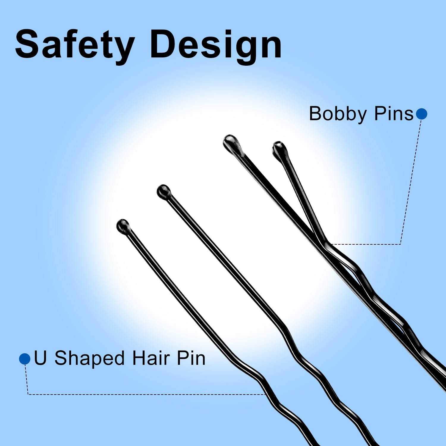 TsMADDTs Pinces Bobby en U noir 2 po maintiennent les chignons élégants.