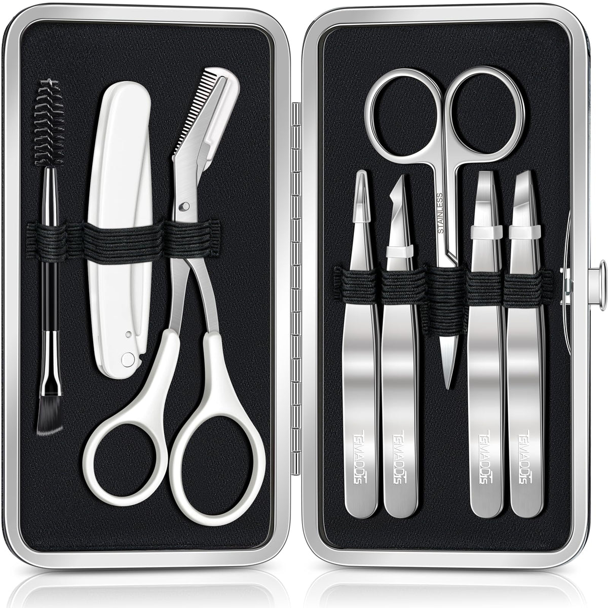TsMADDTs pinces à sourcils précises pour épilation ciblée.