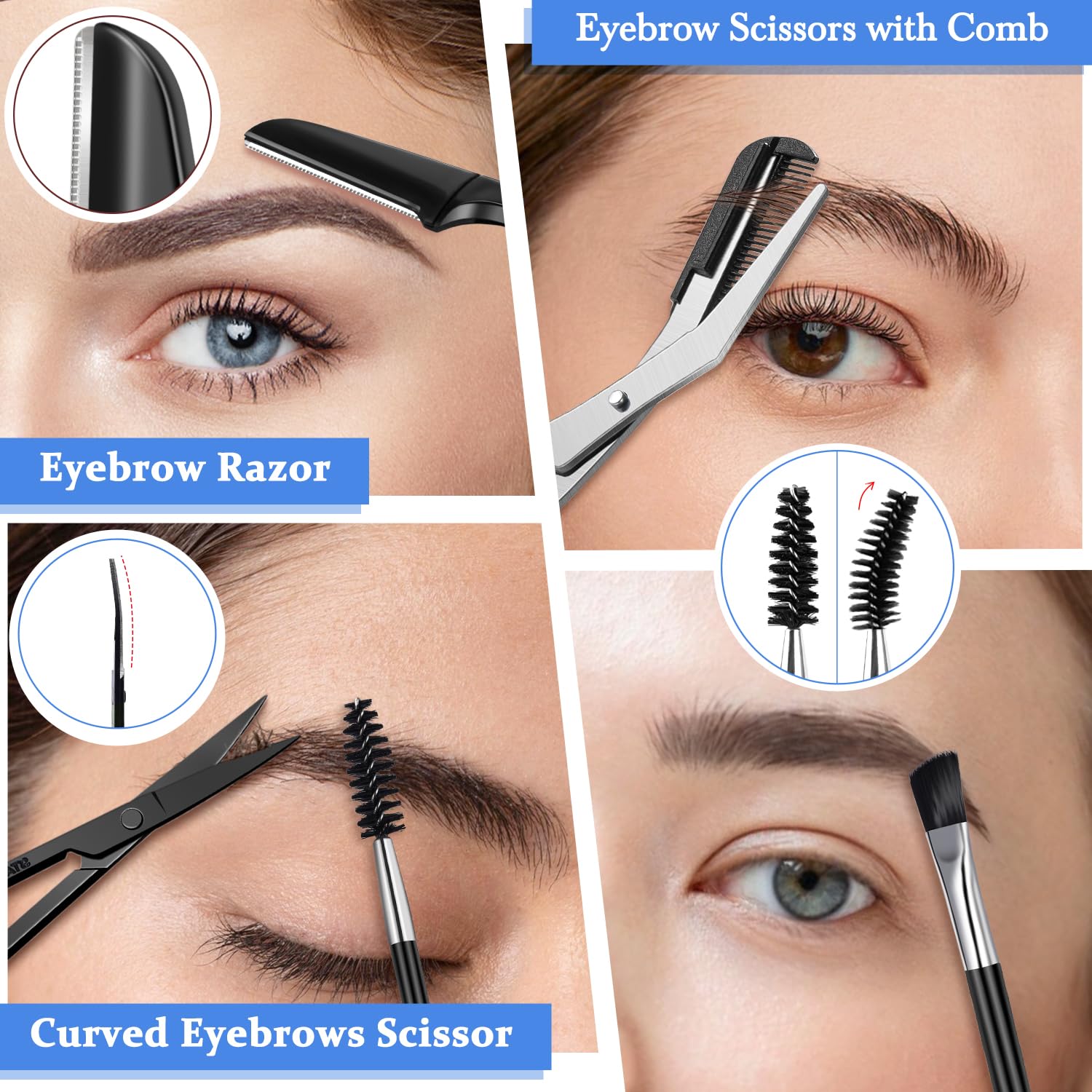 Kit sourcils TsMADDTs professionnel, outil polyvalent pour femmes et hommes
