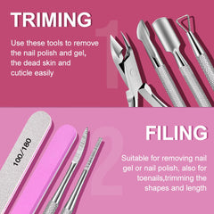 TsMADDTs pousse-cuticule facilitant le repoussage des cuticules autour des ongles.
