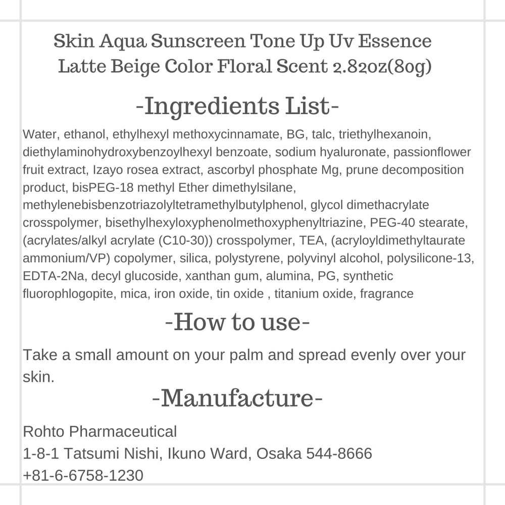 TSTADVANCE Skin Aqua Écran Solaire Tone Up – flacon de 80 g pour usage quotidien