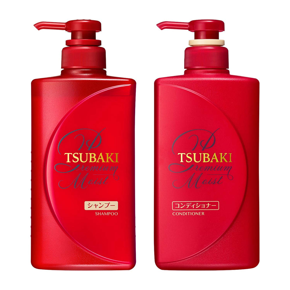 Tsubaki Moist Shampooing flacon et texture riche pour cheveux secs et plats