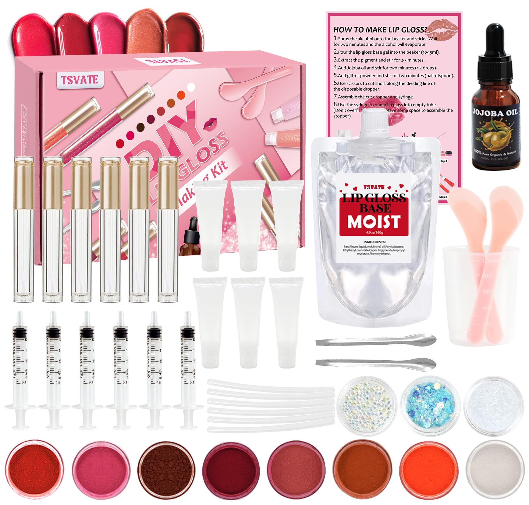 TSVATE base gloss clair, hydratant et facile à mélanger pour des personnalisations.