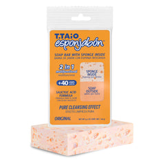 T.TAIO Esponjabon savon éponge visage, nettoyage doux et éclat.