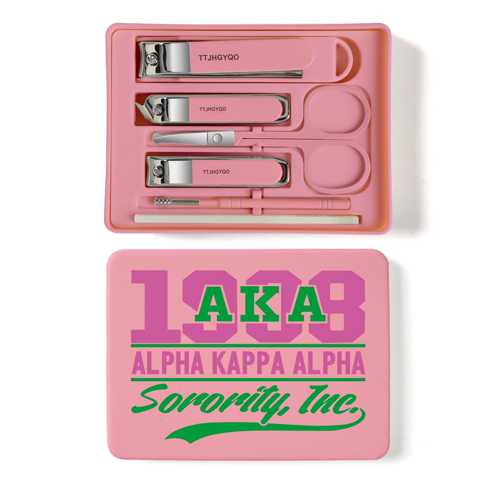 Kit manucure TTJHGYQO, compact et pratique pour soins rapides des ongles en déplacement.