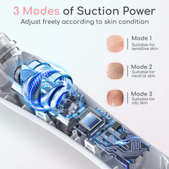 TTozka aspiration à 3 niveaux pour nettoyer les pores en douceur.