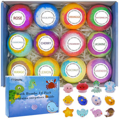 TTRWIN bombes de bain pour enfants avec surprise intérieure.