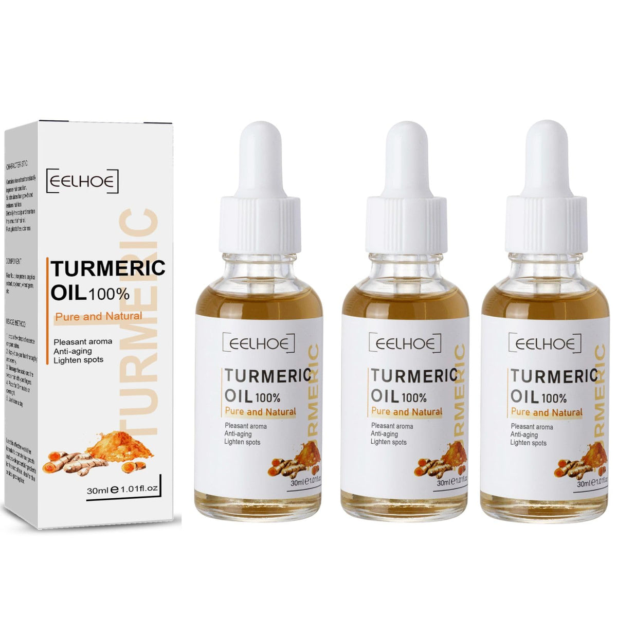TTYRBF sérum curcuma – Bouteille : apaise et illumine la peau en profondeur.