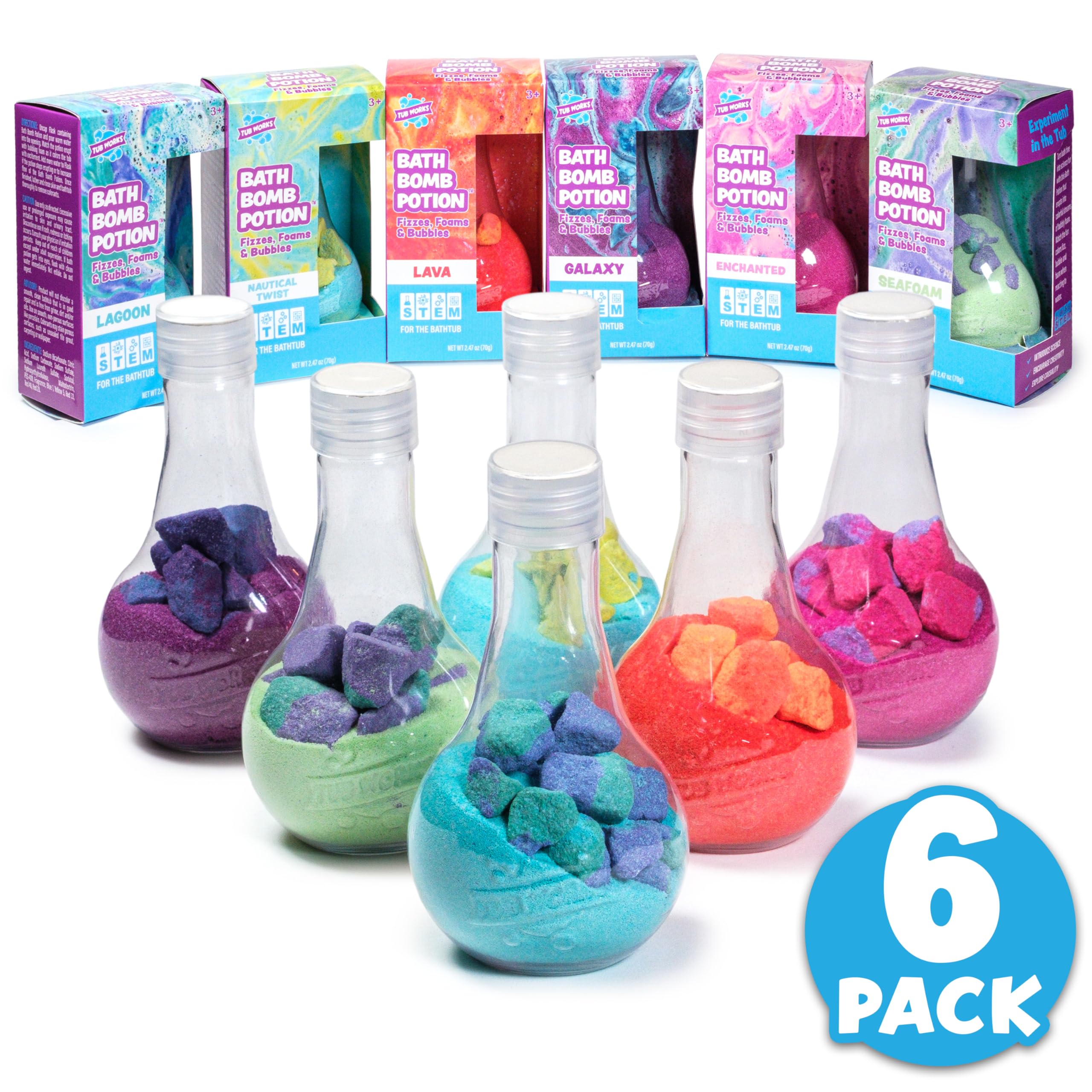 Tub Works Bains Potions art-eau couleur : création de motifs colorés sur la surface.