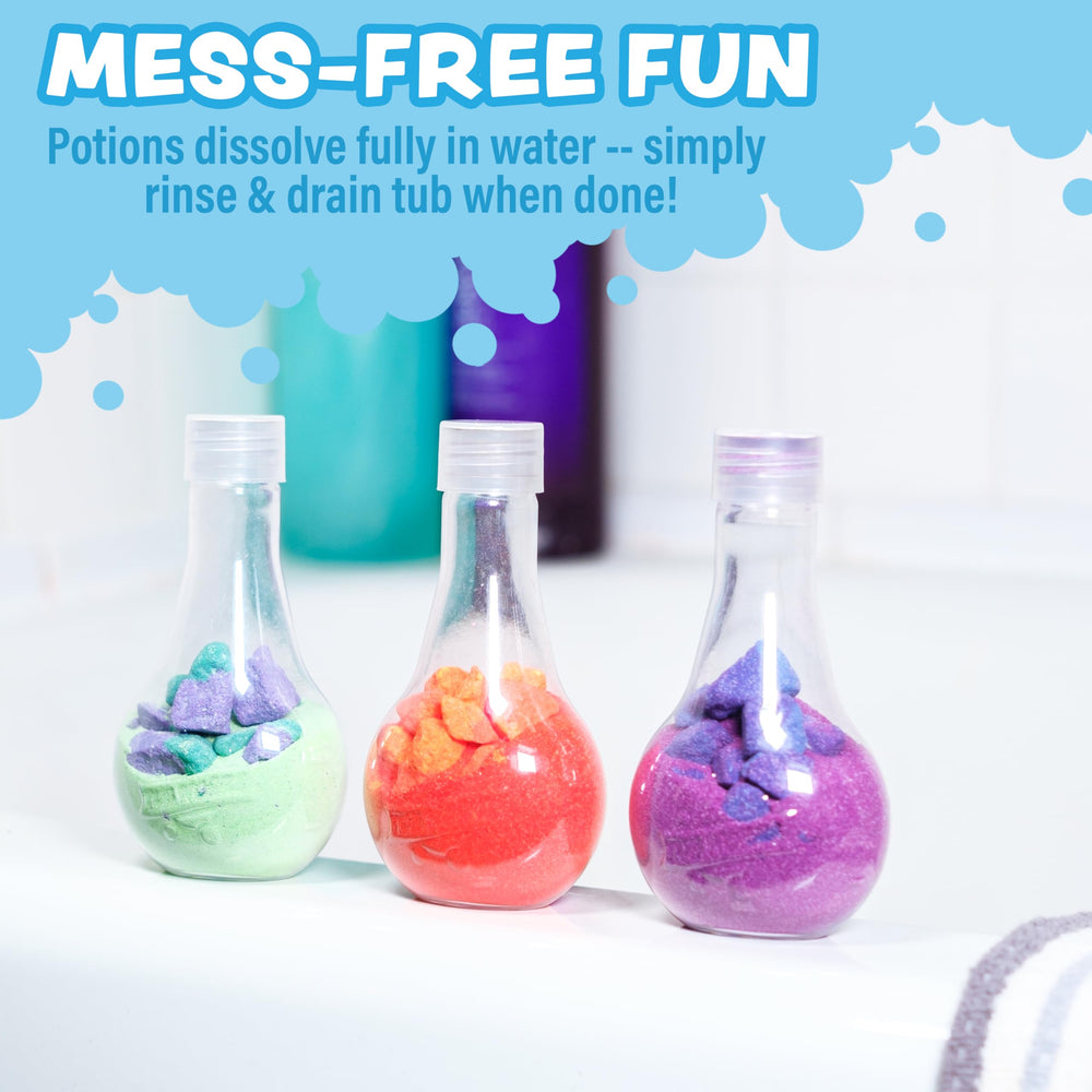Tub Works Bains Potions ecume-mer couleur : mousse abondante et eau propre après le bain.