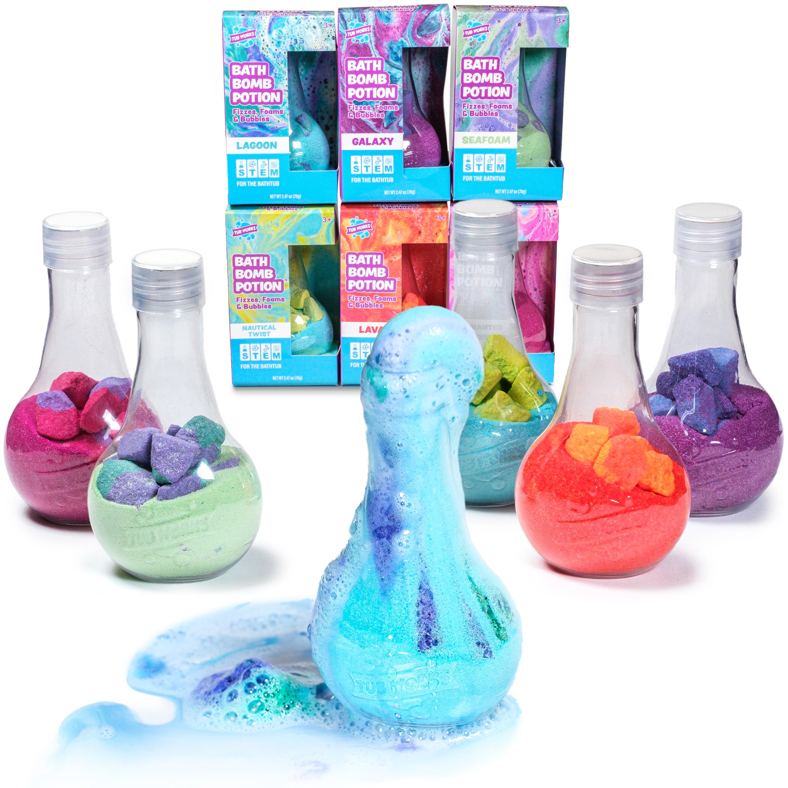 Tub Works Bains Potions lot-mixte : pack varié pour divers moments et surprises colorées.