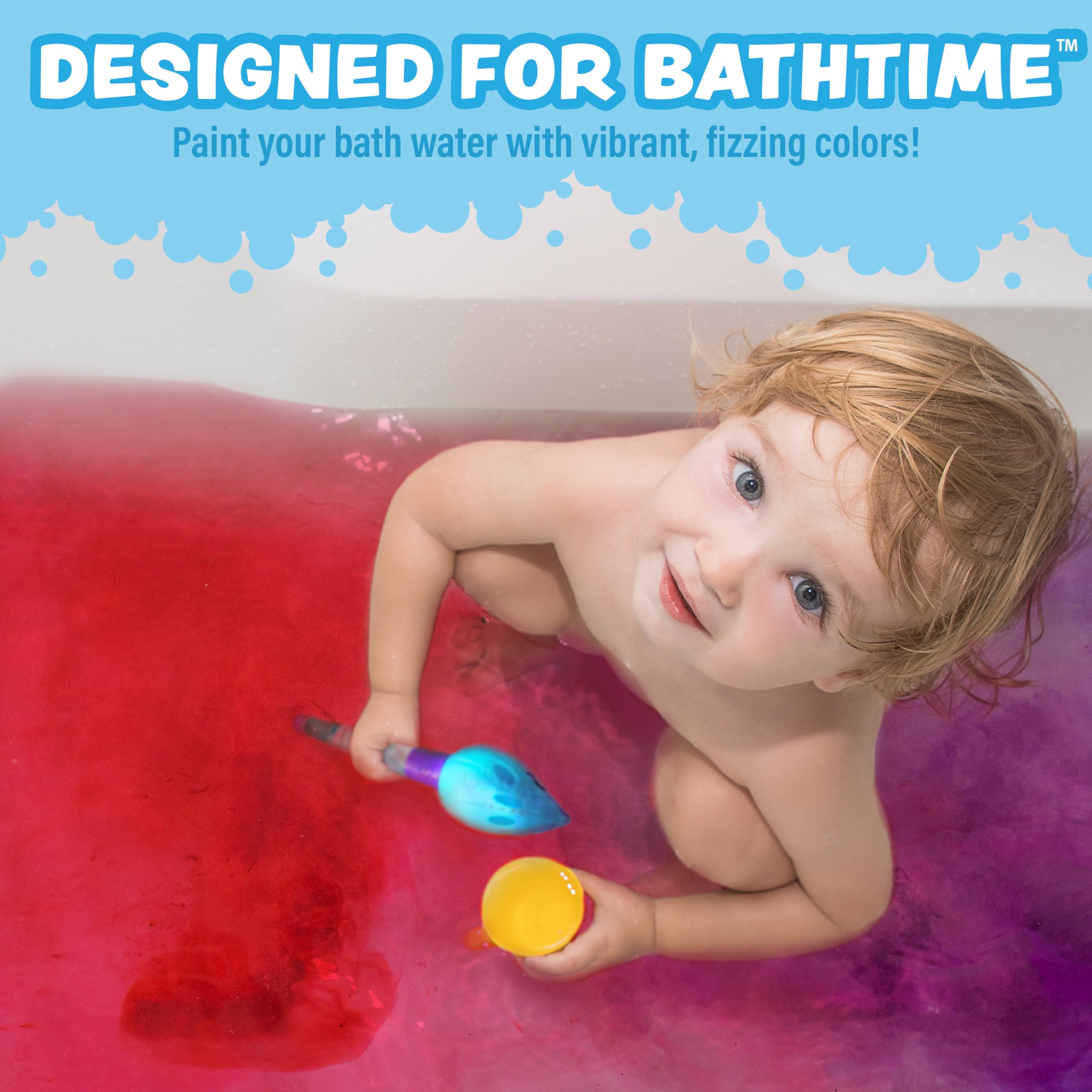 Tub Works Bath Color Tablets set with 18 tablets in six bold colors