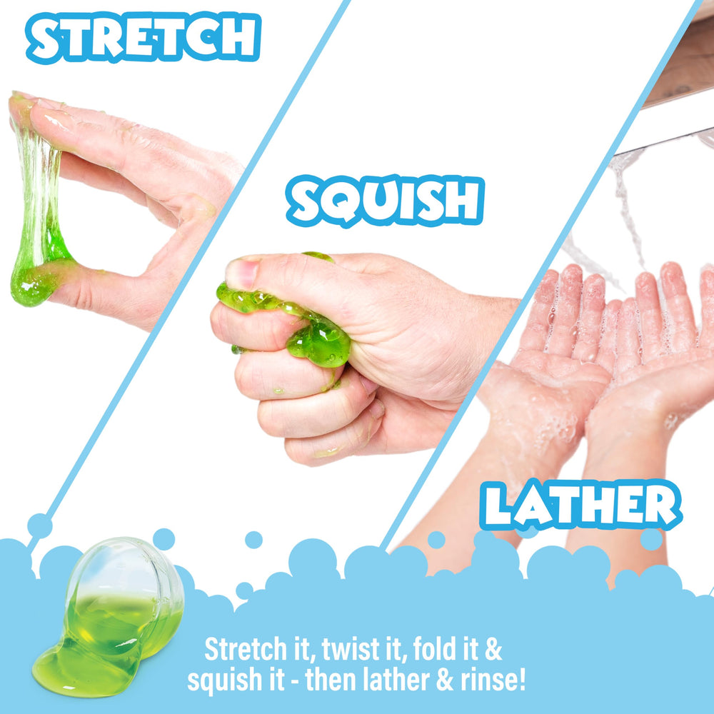 Tub Works Blueberry scented slime soap adds playful texture