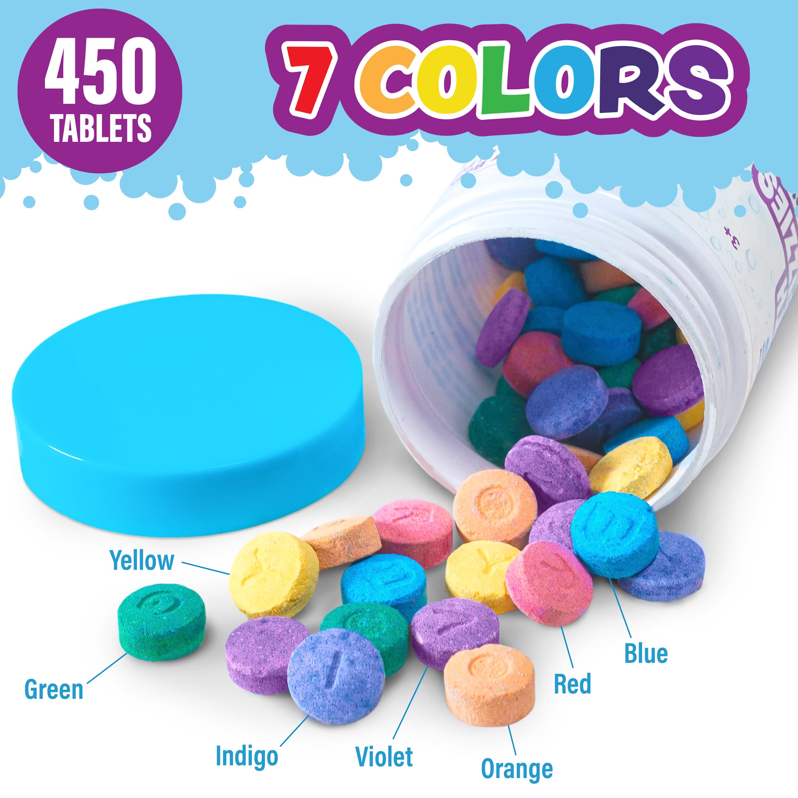 Tub Works tablettes couleur bain orange — expérience sensorielle amusante sans parfum