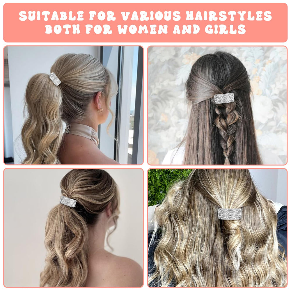 Tucnoeu accessoire cheveux cristal argent, parfait pour les occasions formelles.