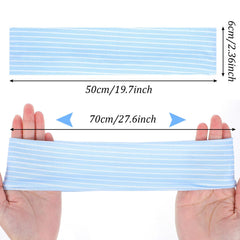 Bandeau Tucnoeu bleu rayé blanc, élégant et polyvalent.