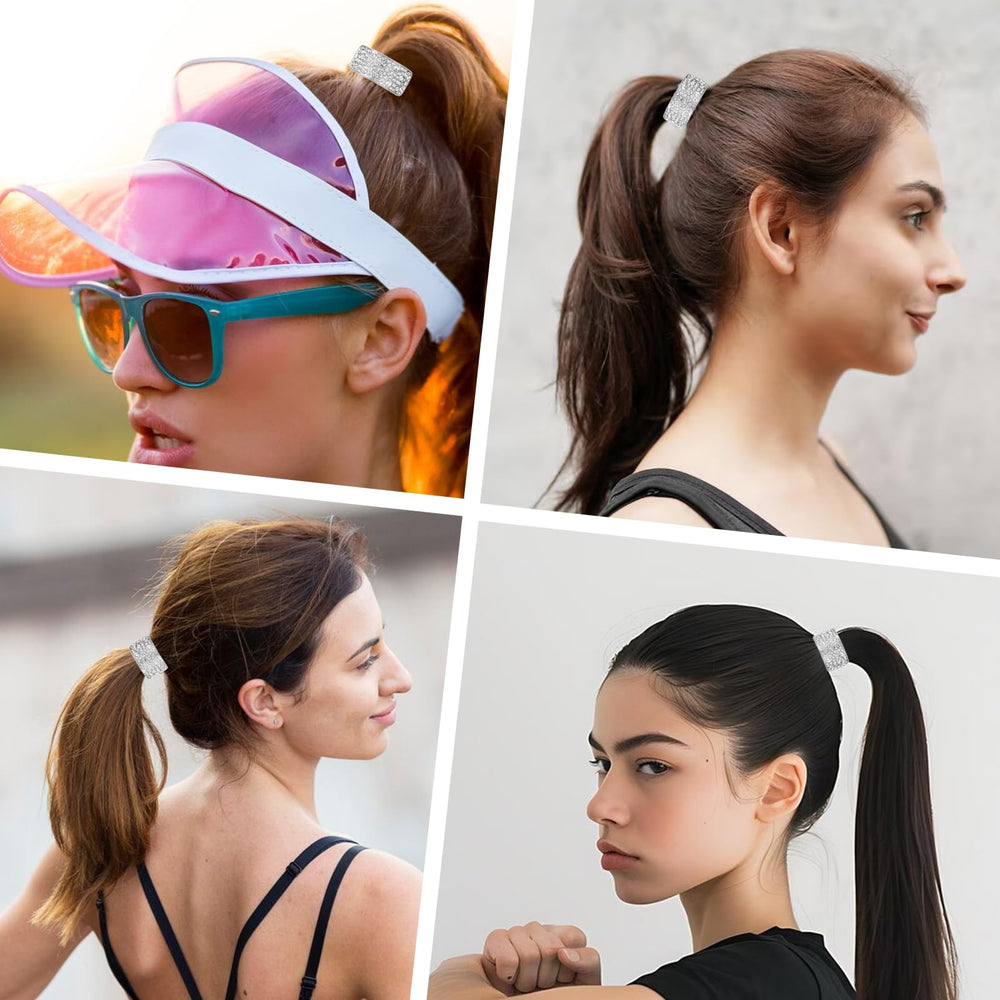 Tucnoeu ensemble bandes cristal argent, idéal pour soirées et fêtes.