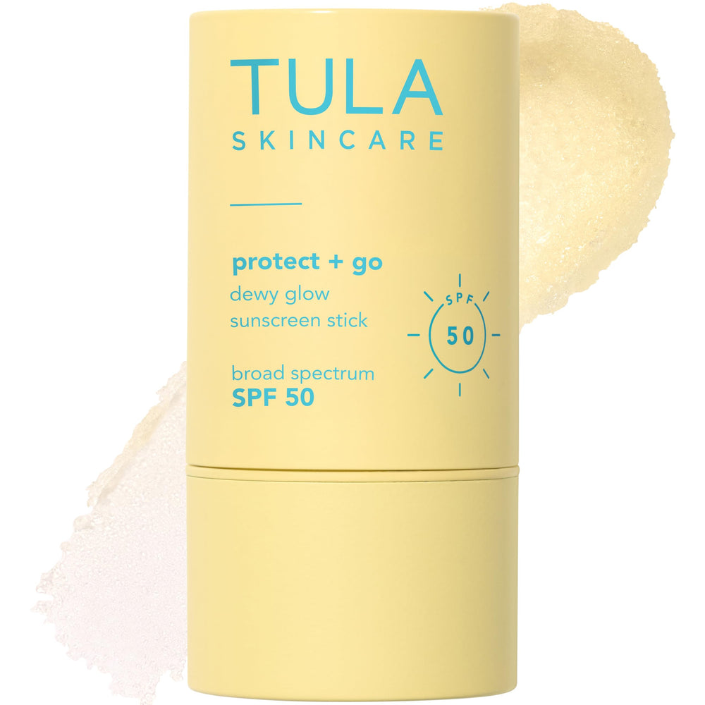 Stick solaire TULA appliqué sur le visage, fini invisible.