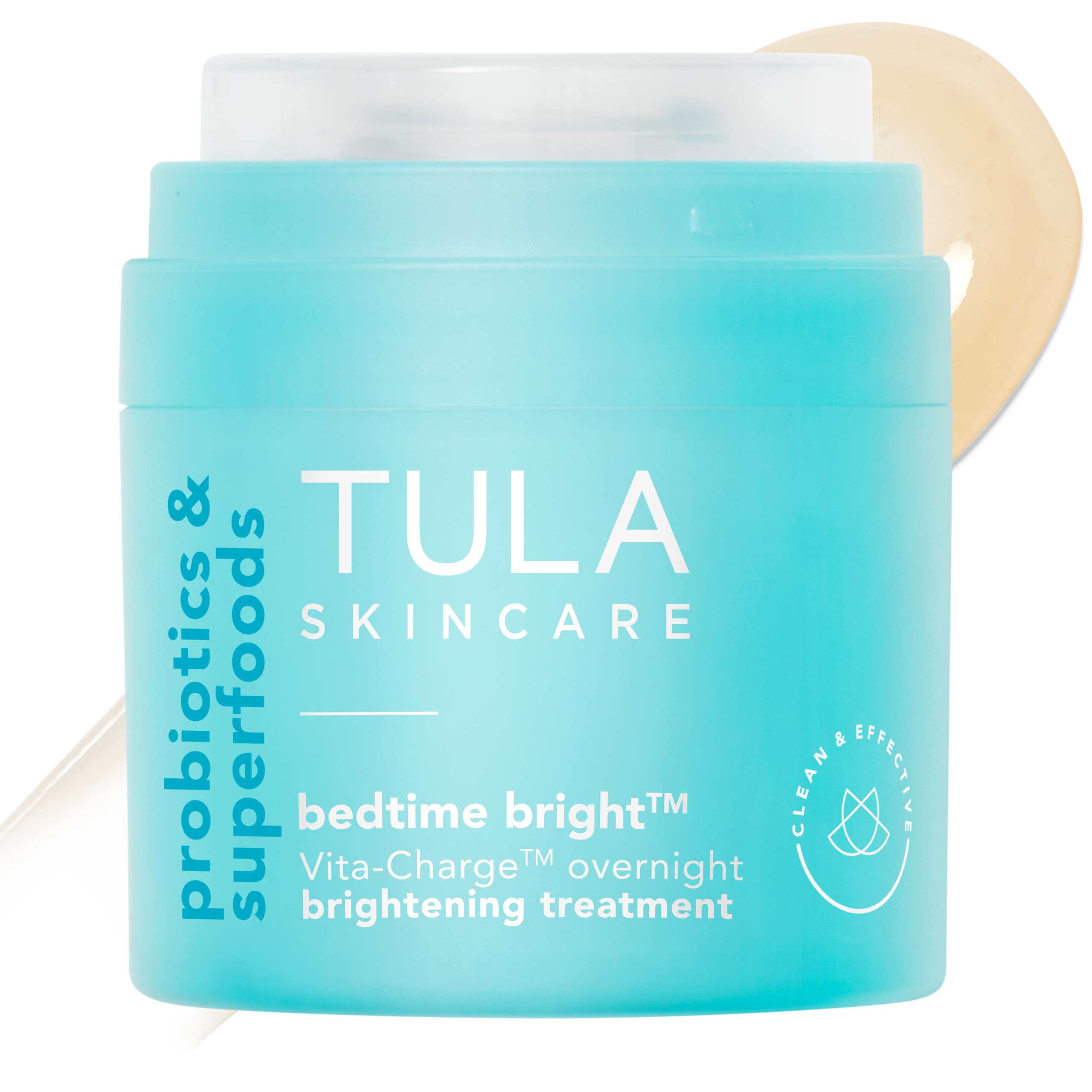 Bouteille TULA Bedtime, texture chantilly, hydratation nocturne douce et efficace.