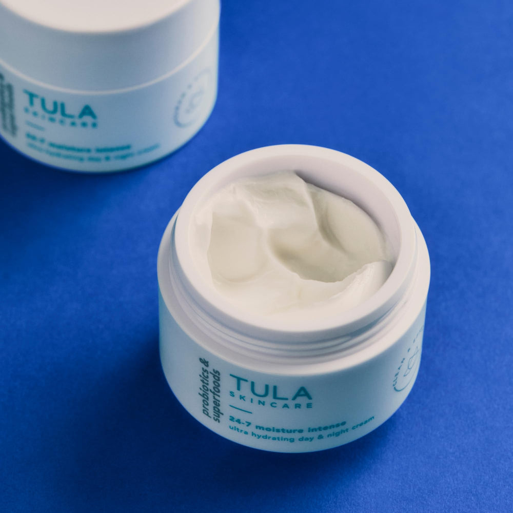 Close-up of the cream jar showing a smooth, non-greasy finish.