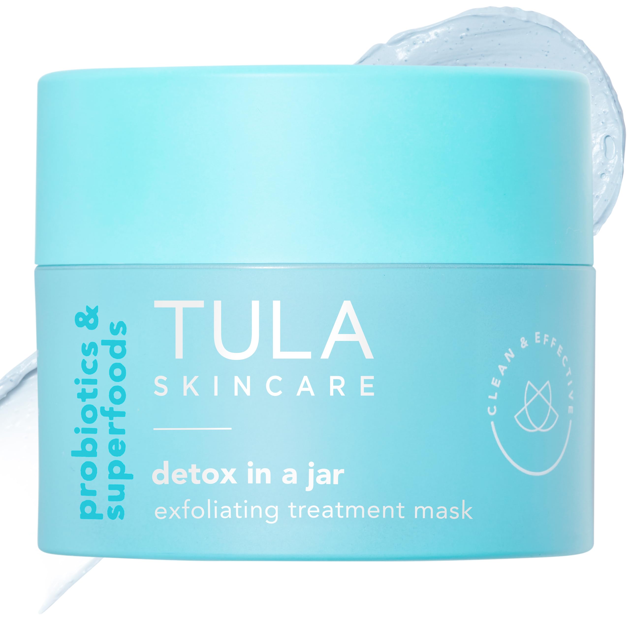 TULA Detox dans le pot – masque exfoliant argileux pour pores visiblement plus nets.