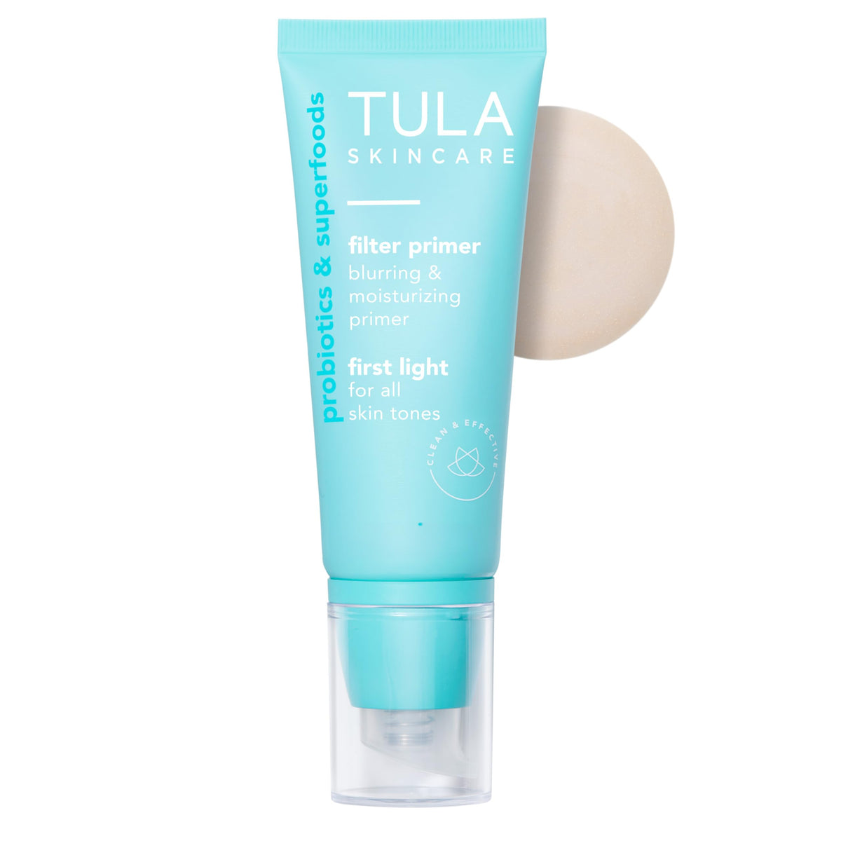 Base TULA Face Filter Primer – bouteille prête à hydrater et lisser le teint.
