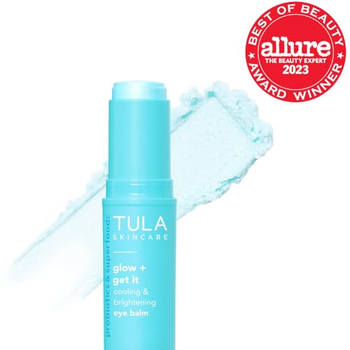 TULA Glow & Get It Eye Balm – texture gel satinée offrant une hydratation durable.