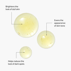 Gouttes de sérum TULA avec pipette, application précise pour peau éclaircie.