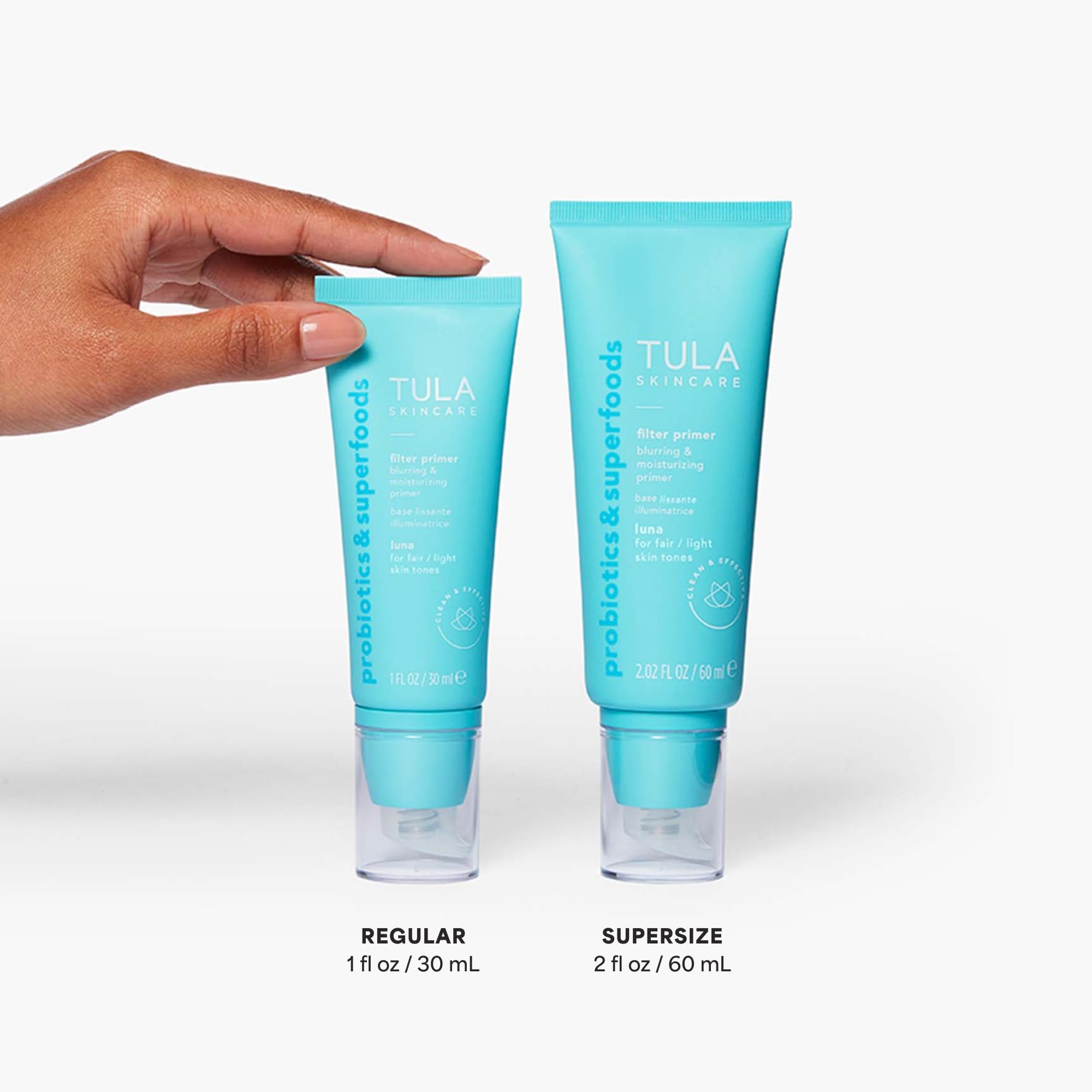 Échantillon-teinte uniforme TULA Luna pour un teint visiblement plus homogène.
