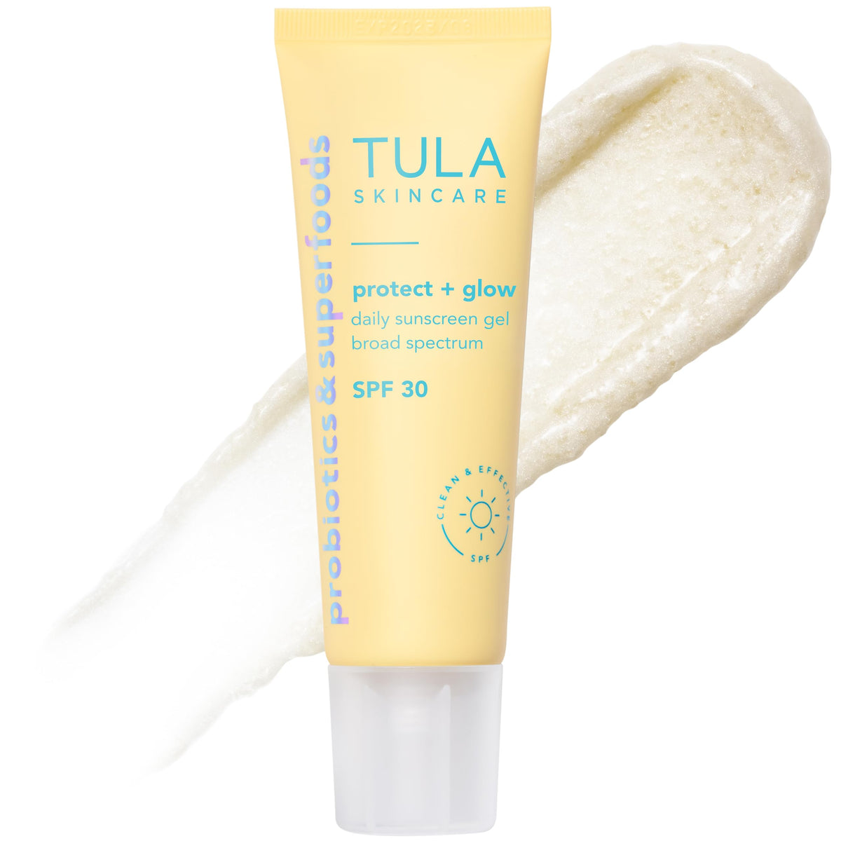 TULA Protect + Glow en flacon gel, prêt pour application quotidienne.