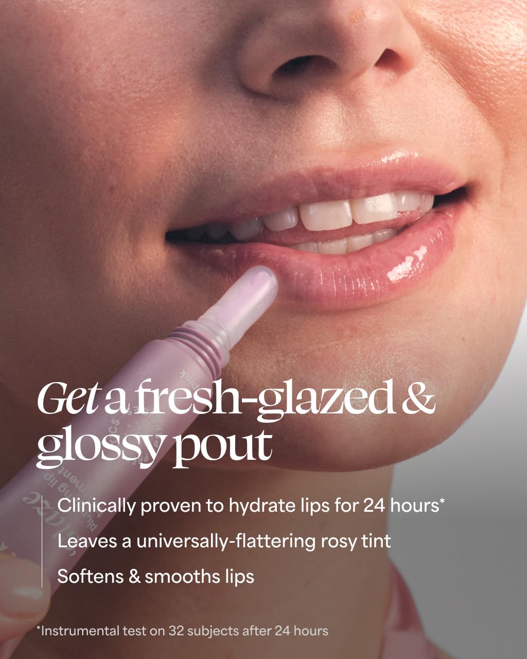 Peptide-infused care for mobile on-the-go lip nourishment