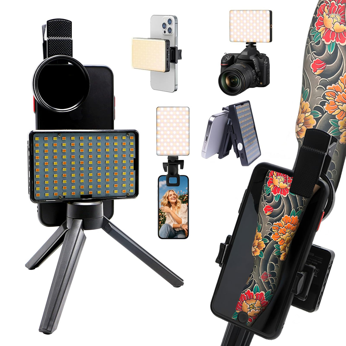 Tumalab Tattoo Light — panneau LED 120 beads, éclairage net pour les détails tatouage.