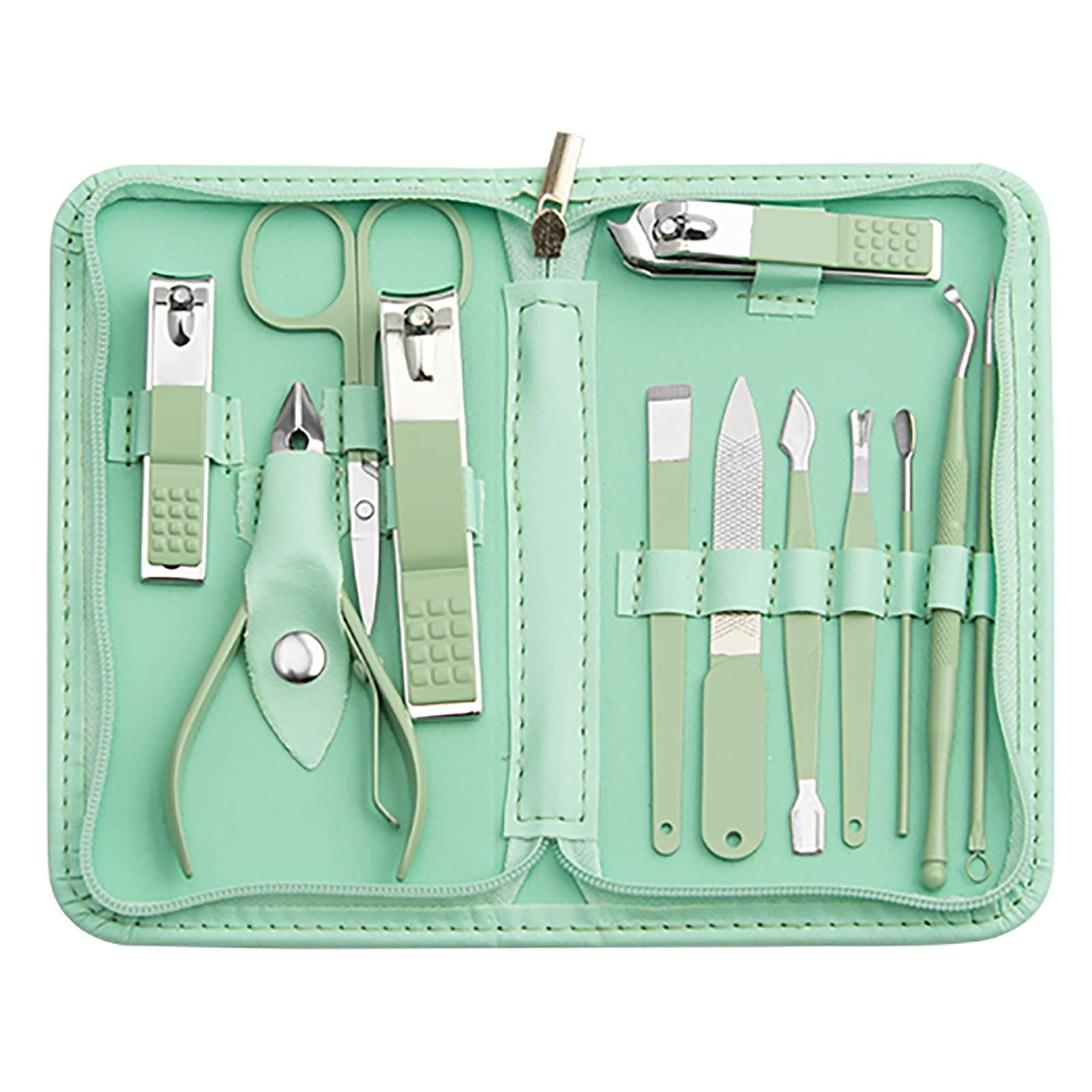 Tumkun kit ongles ensemble douze outils pour soins manucure à domicile