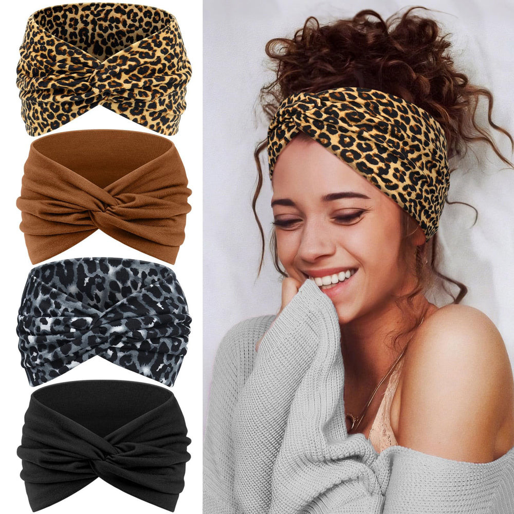 Bandeau Tumurup imprimé leopard, parfait pour le yoga et la détente.