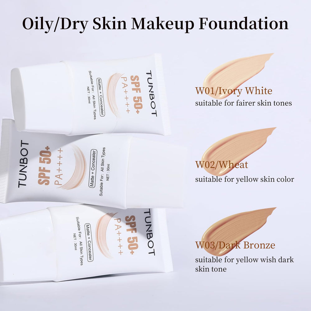 Tunbot Concealer Foundation offre hydratation légère grâce à la glycérine.