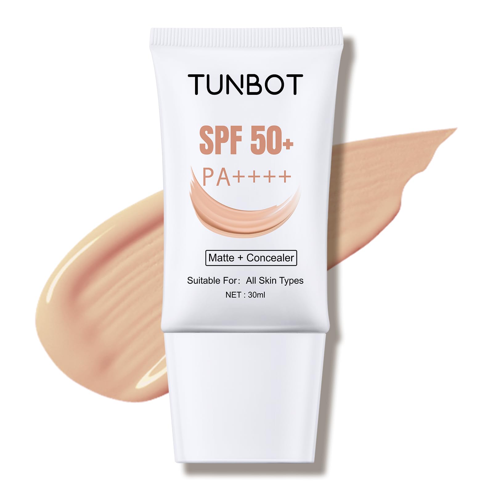 Tunbot fond de teint matte – flacon 30 ml, toucher soyeux et retouches faciles.