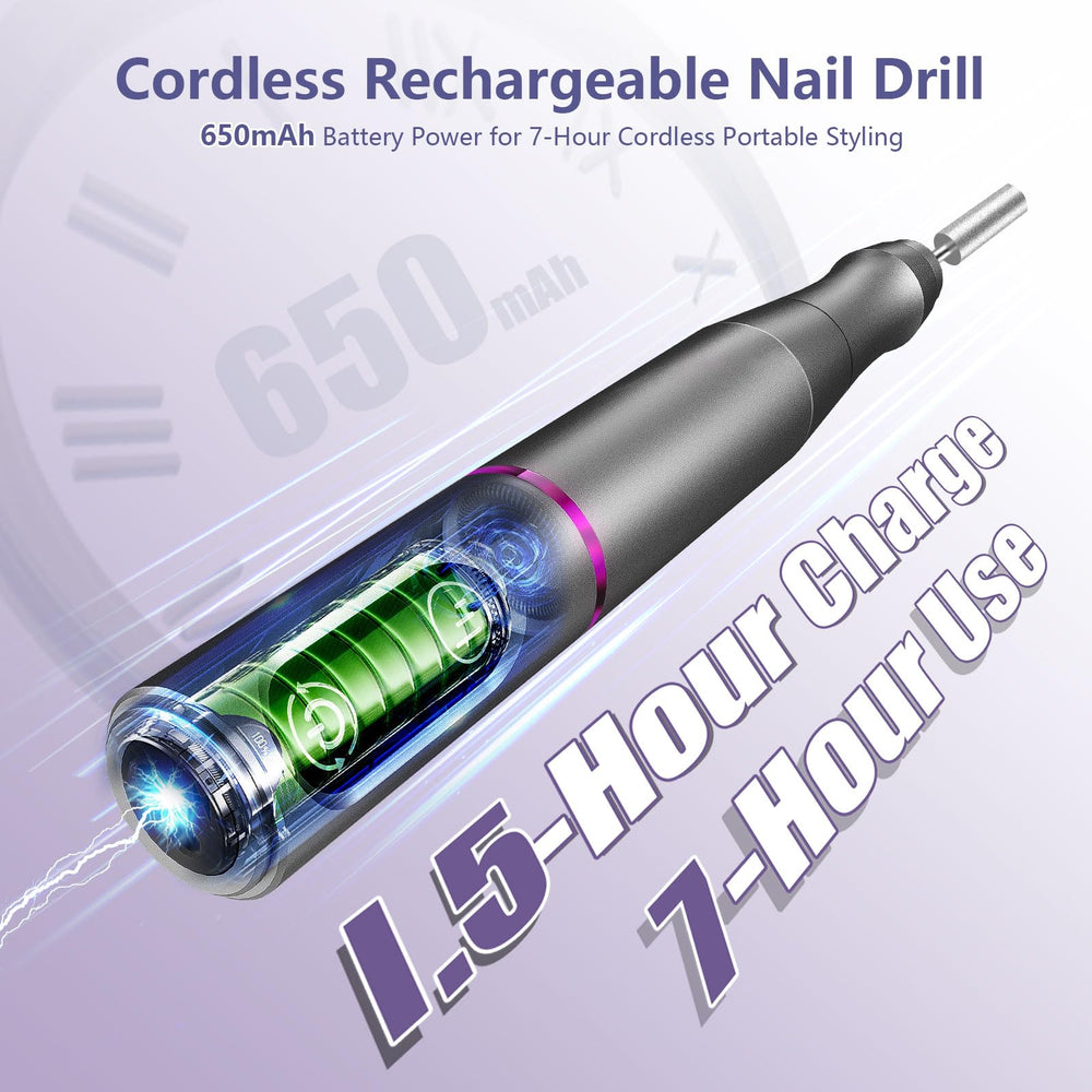TUOBEO with 11 drill bits for versatile nail shaping and smoothing