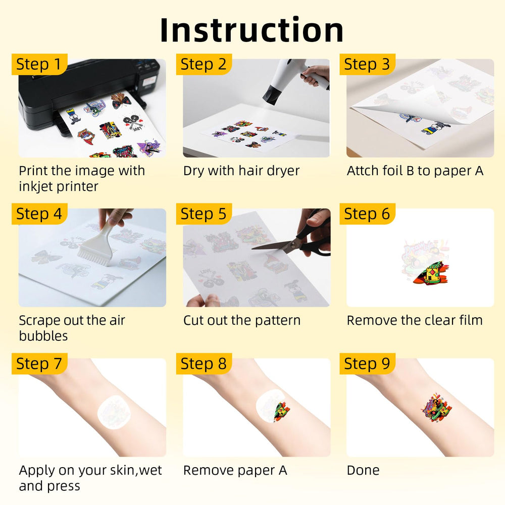 Tuoleol tatouages adaptés pour enfants et fêtes, détails nets et durables.
