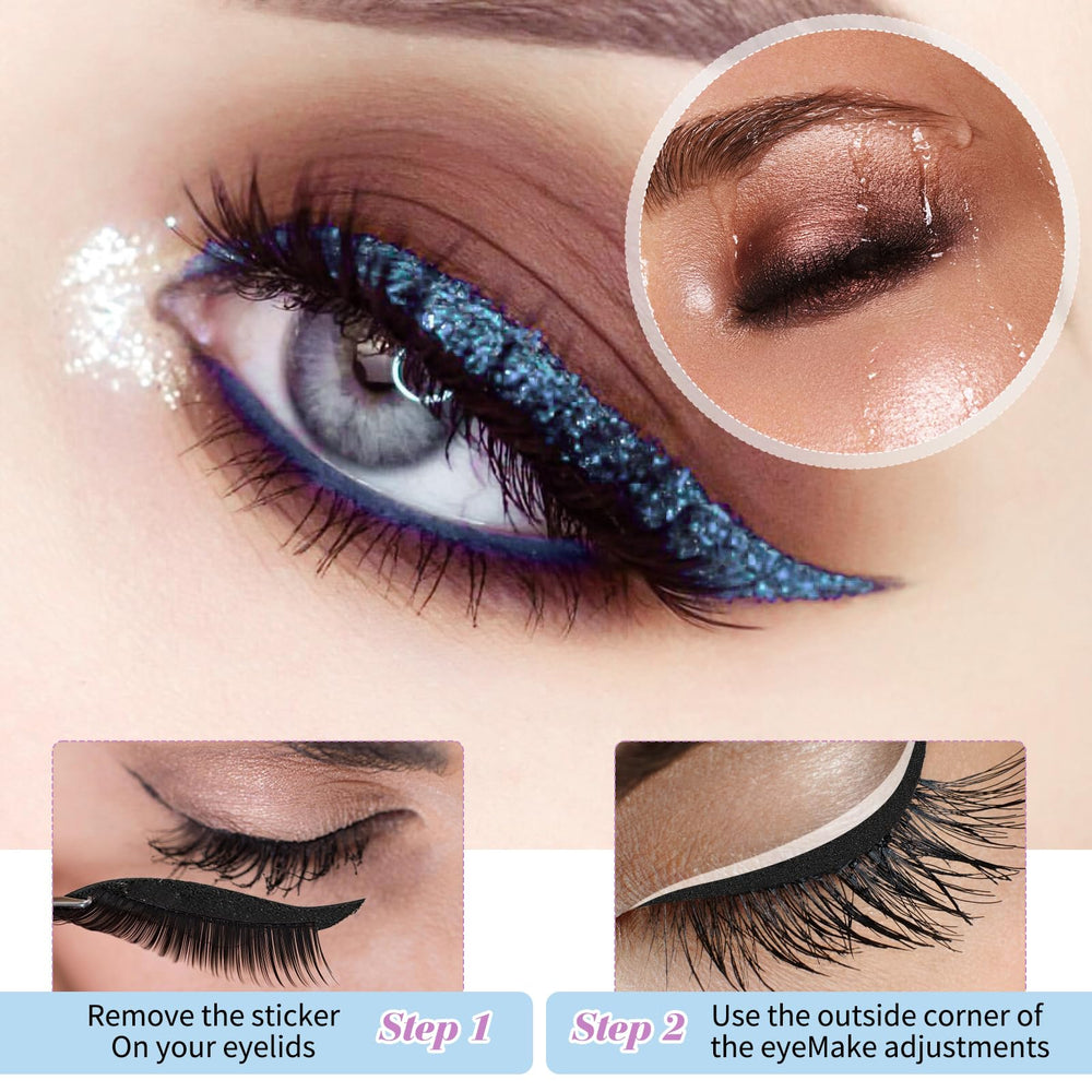 Patchs TURAOHU ombre-cils étincelant, style scintillant pour soirées.