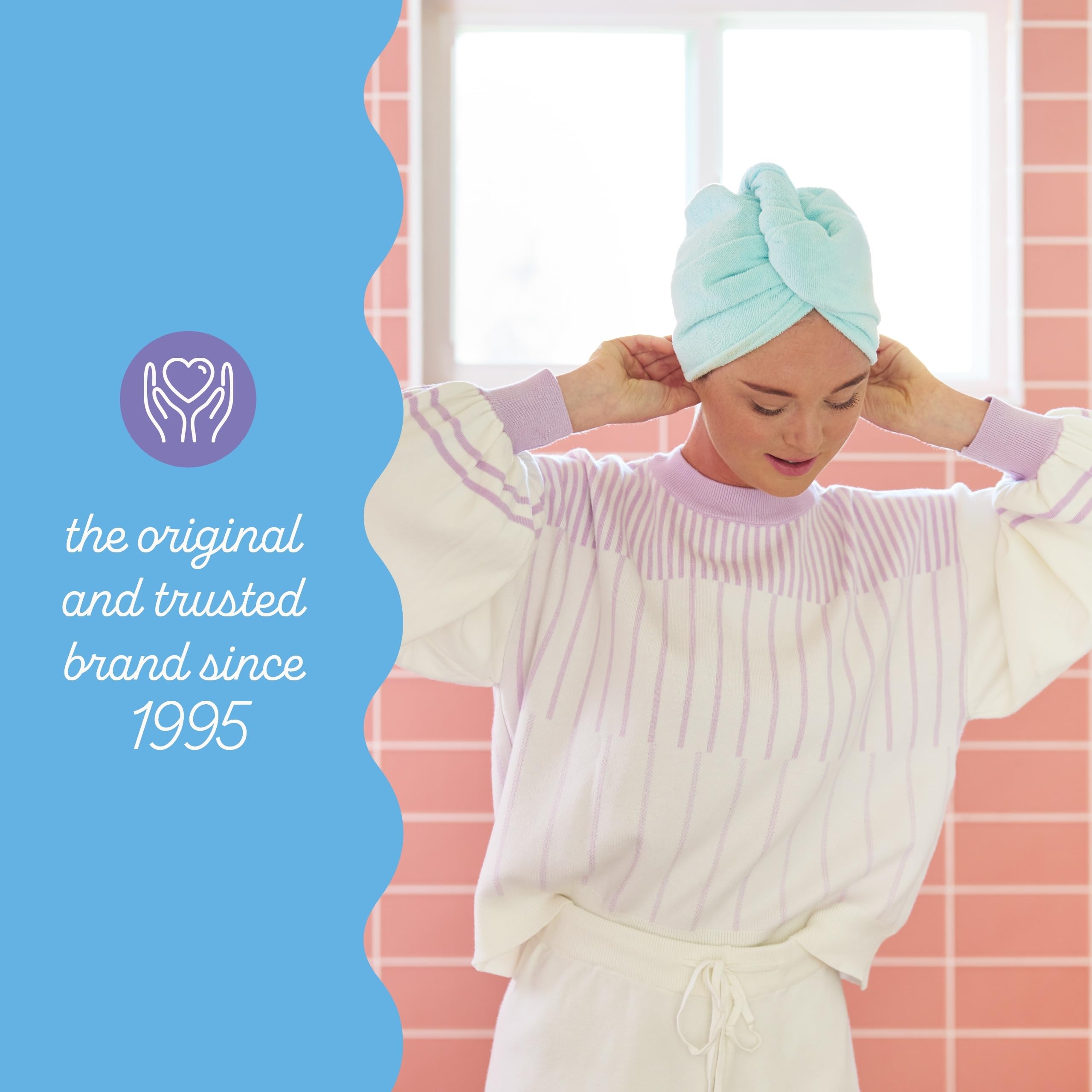 Turbie Twist: microfibre anti-frisottis pour cheveux lisses et sans frottement.
