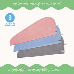 Détail Turbie Twist: matière douce anti-frisottis pour mèches lisses.