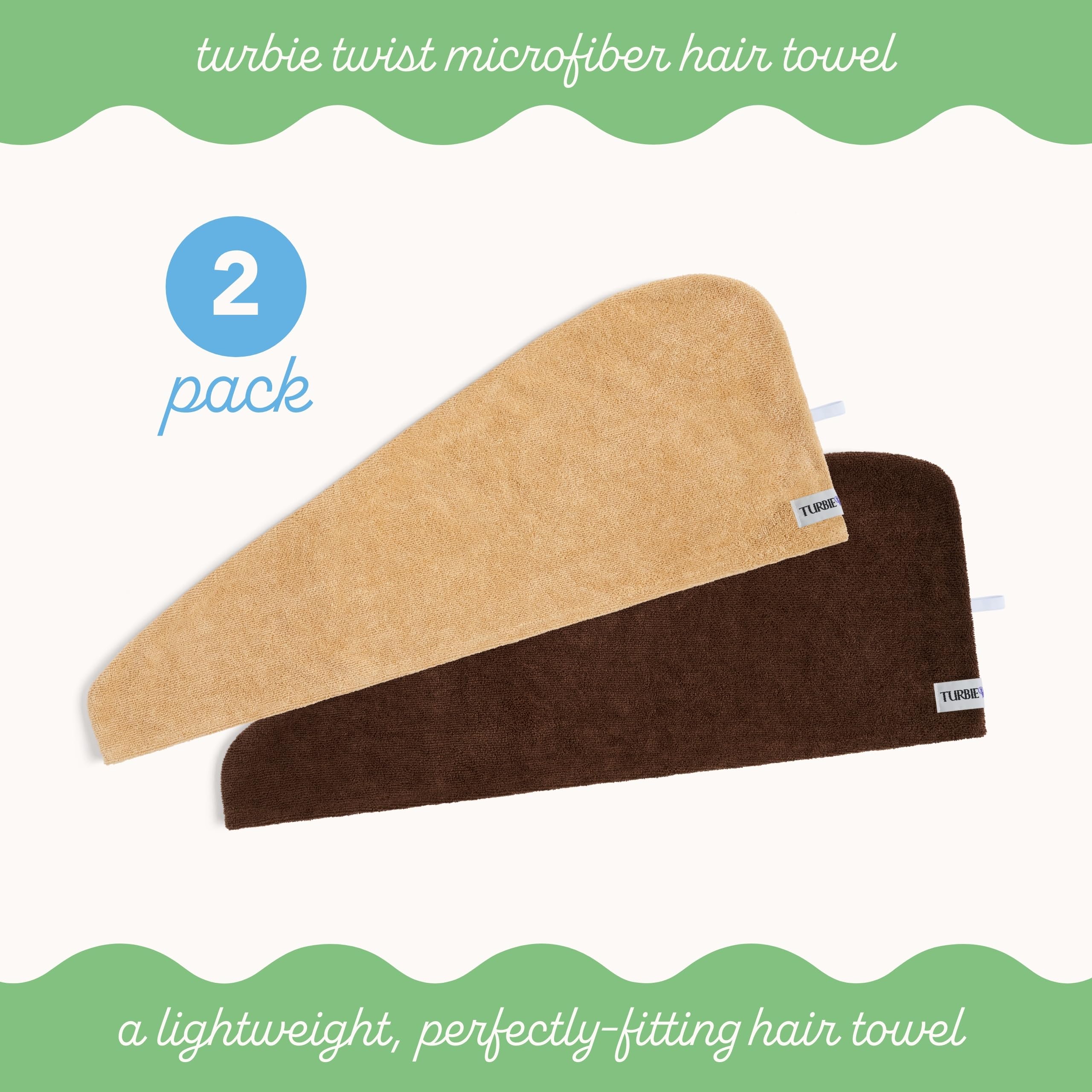 Turbie Twist texture microfibre douce offrant un contact soyeux.