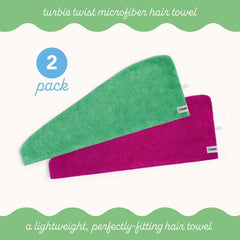 Lot de deux Turbie Twist, pratique et économique pour la routine cheveux.